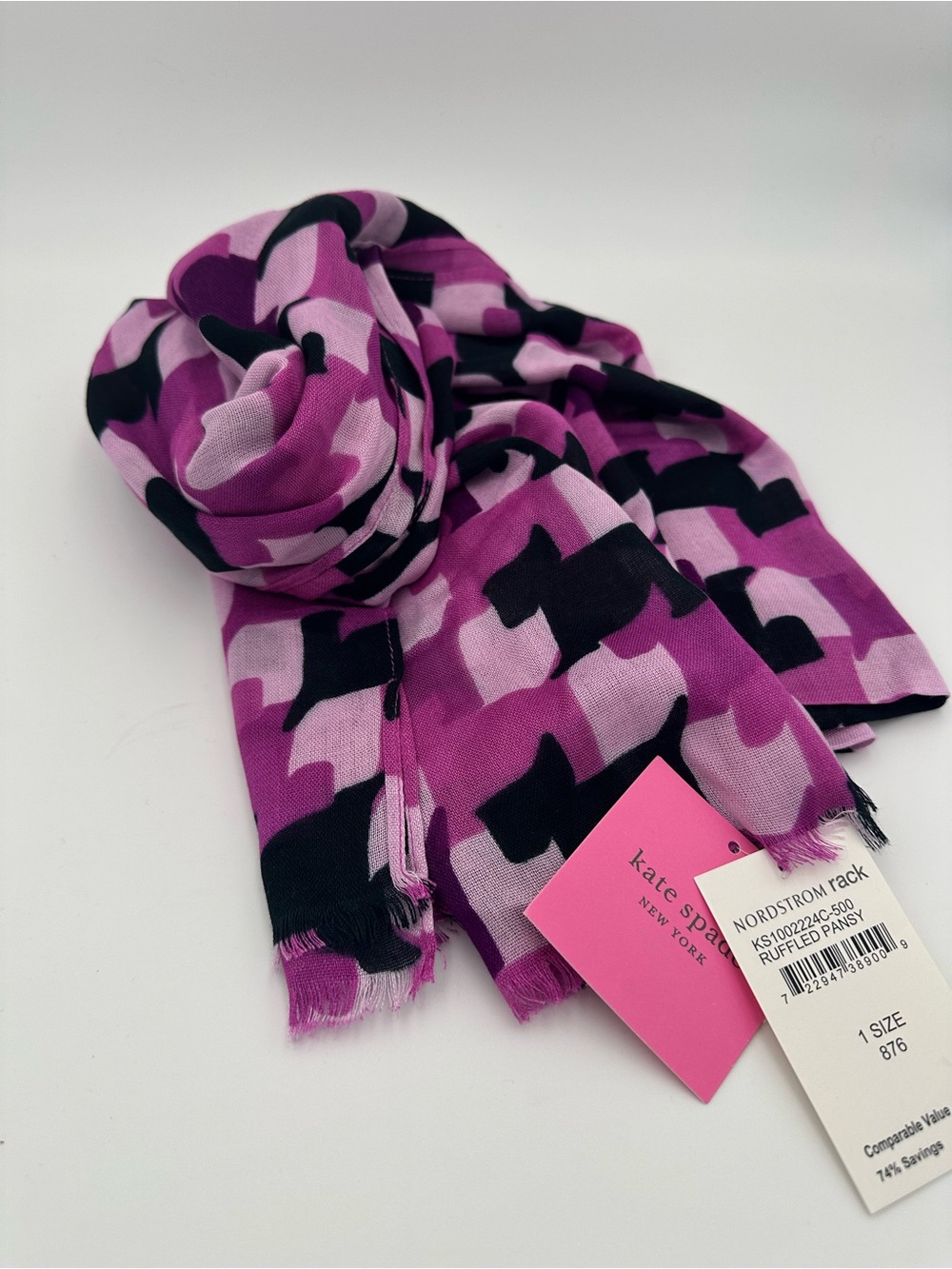 Kate Spade New York~ NWT Ruffled Pansy Scarf
